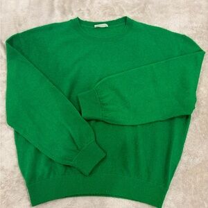 American Vintage brand bright green crew neck sweater